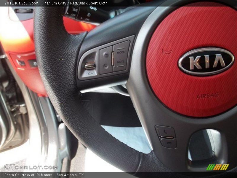 Titanium Gray / Red/Black Sport Cloth 2011 Kia Soul Sport