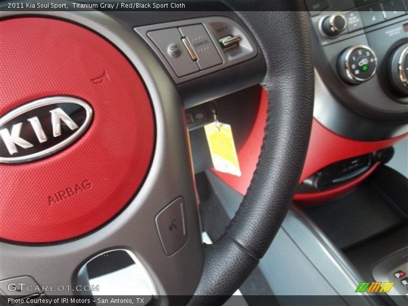 Titanium Gray / Red/Black Sport Cloth 2011 Kia Soul Sport