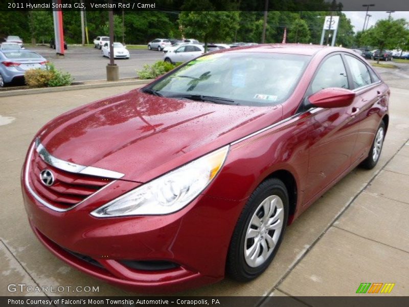 Venetian Red / Camel 2011 Hyundai Sonata GLS