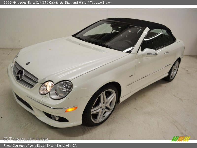 Diamond White / Tobacco Brown 2009 Mercedes-Benz CLK 350 Cabriolet