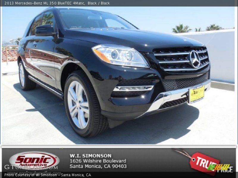 Black / Black 2013 Mercedes-Benz ML 350 BlueTEC 4Matic