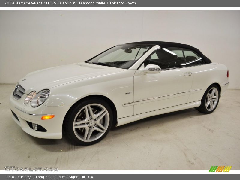 Diamond White / Tobacco Brown 2009 Mercedes-Benz CLK 350 Cabriolet