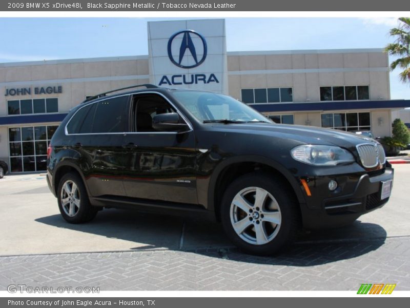 Black Sapphire Metallic / Tobacco Nevada Leather 2009 BMW X5 xDrive48i