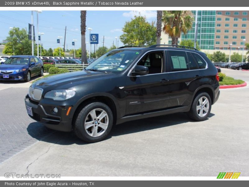 Black Sapphire Metallic / Tobacco Nevada Leather 2009 BMW X5 xDrive48i