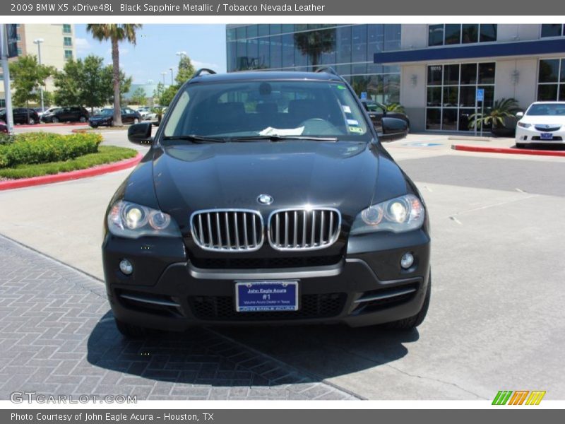 Black Sapphire Metallic / Tobacco Nevada Leather 2009 BMW X5 xDrive48i