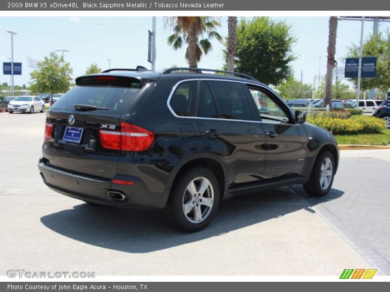 Black Sapphire Metallic / Tobacco Nevada Leather 2009 BMW X5 xDrive48i