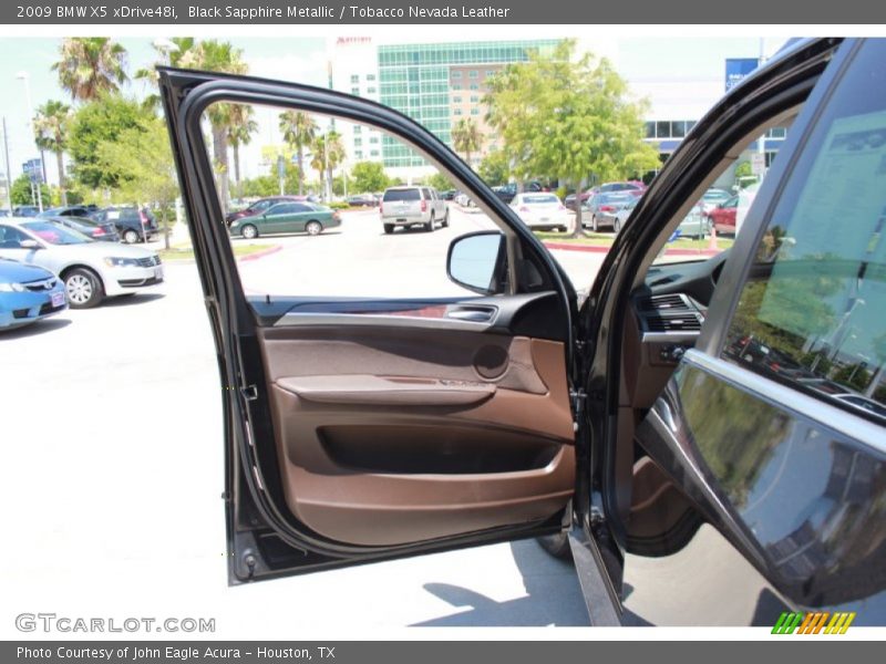 Black Sapphire Metallic / Tobacco Nevada Leather 2009 BMW X5 xDrive48i