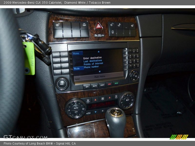 Diamond White / Tobacco Brown 2009 Mercedes-Benz CLK 350 Cabriolet