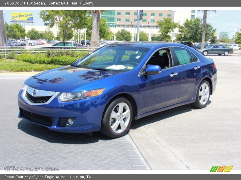 Vortex Blue Pearl / Ebony 2009 Acura TSX Sedan