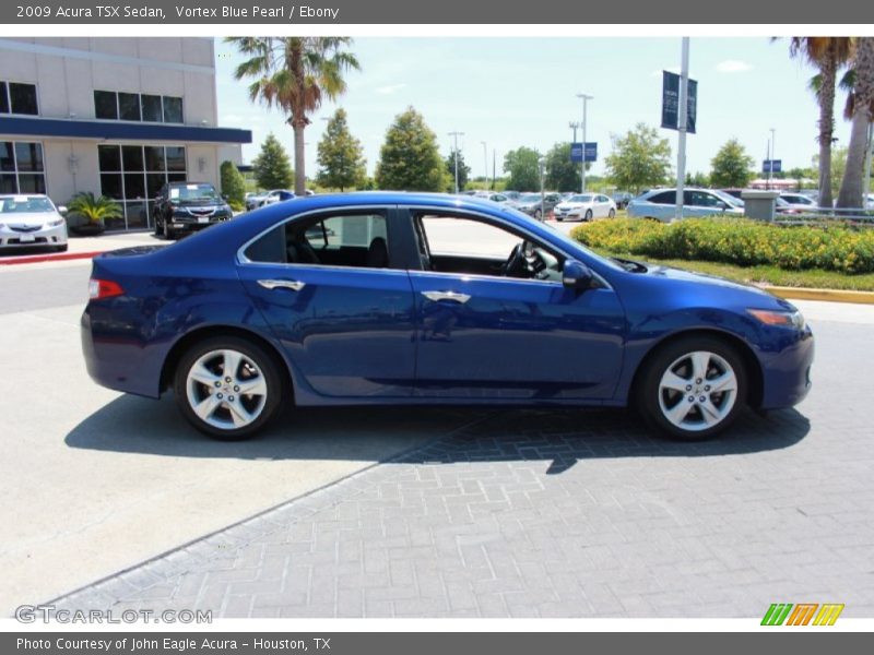 Vortex Blue Pearl / Ebony 2009 Acura TSX Sedan