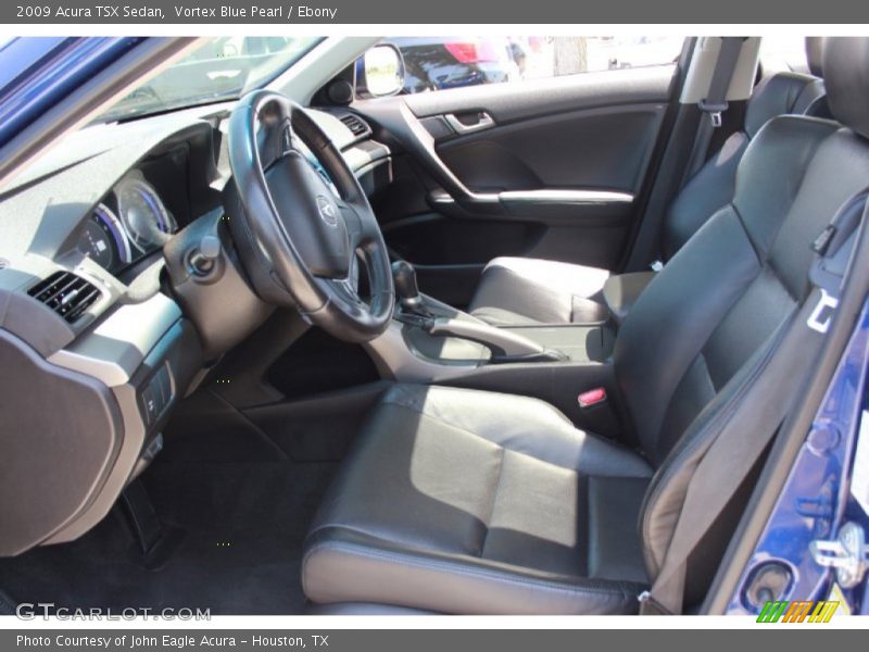 Vortex Blue Pearl / Ebony 2009 Acura TSX Sedan