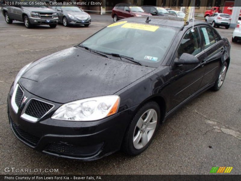 Carbon Black Metallic / Ebony 2010 Pontiac G6 Sedan