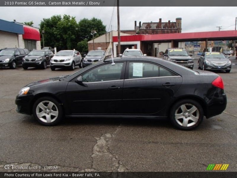 Carbon Black Metallic / Ebony 2010 Pontiac G6 Sedan