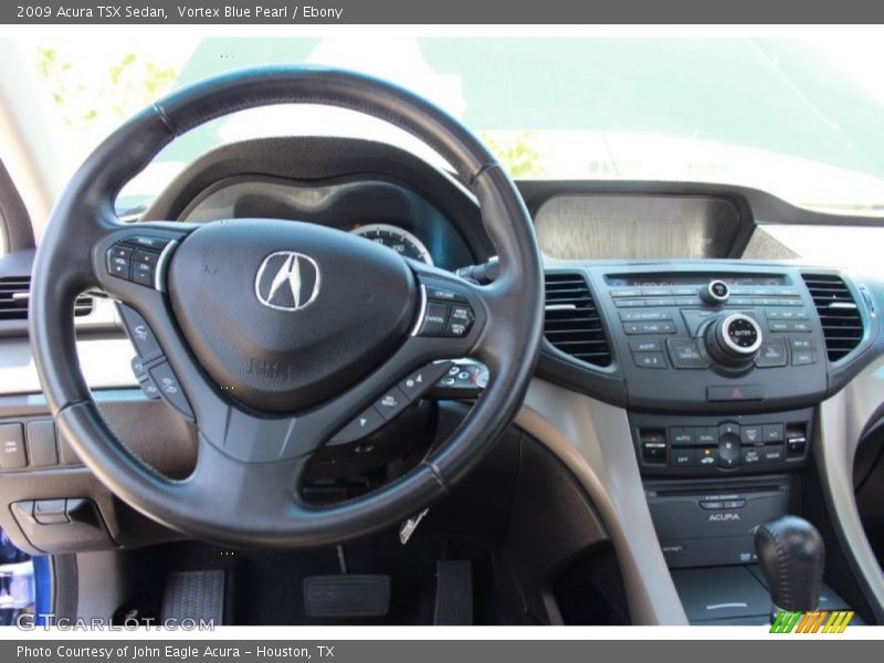 Vortex Blue Pearl / Ebony 2009 Acura TSX Sedan