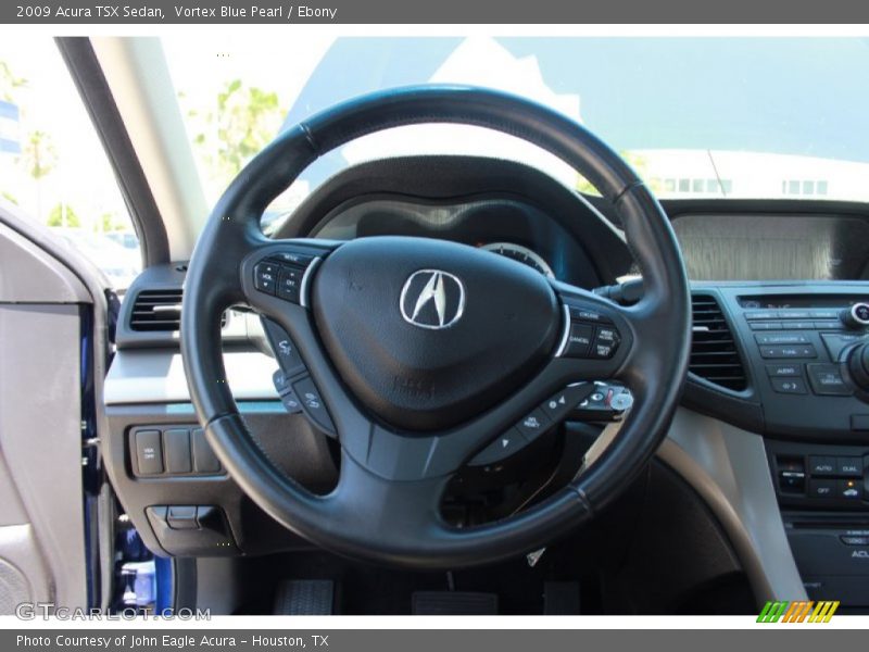 Vortex Blue Pearl / Ebony 2009 Acura TSX Sedan