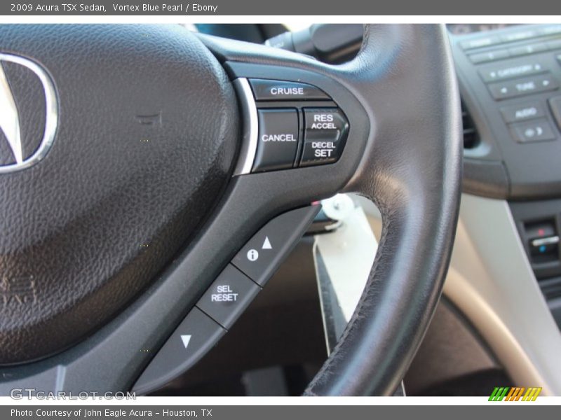 Vortex Blue Pearl / Ebony 2009 Acura TSX Sedan