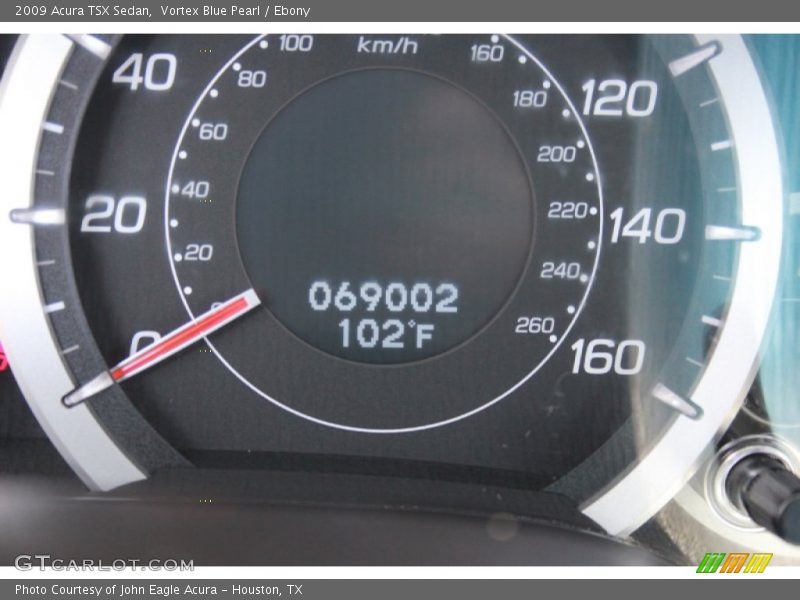 Vortex Blue Pearl / Ebony 2009 Acura TSX Sedan