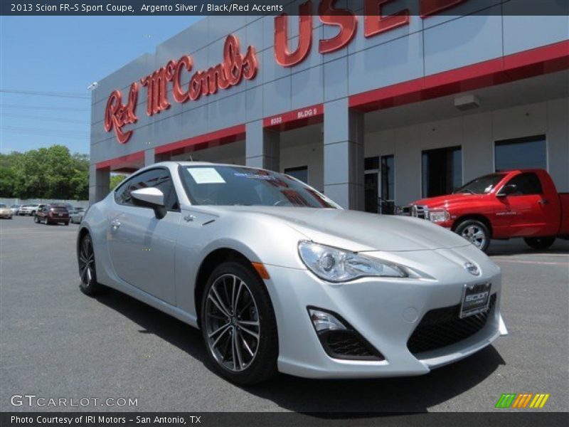 Argento Silver / Black/Red Accents 2013 Scion FR-S Sport Coupe