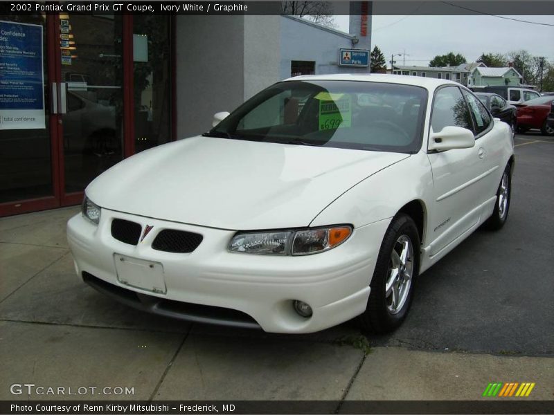 Ivory White / Graphite 2002 Pontiac Grand Prix GT Coupe