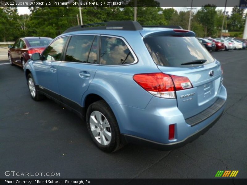 Sky Blue Metallic / Off Black 2012 Subaru Outback 2.5i Premium