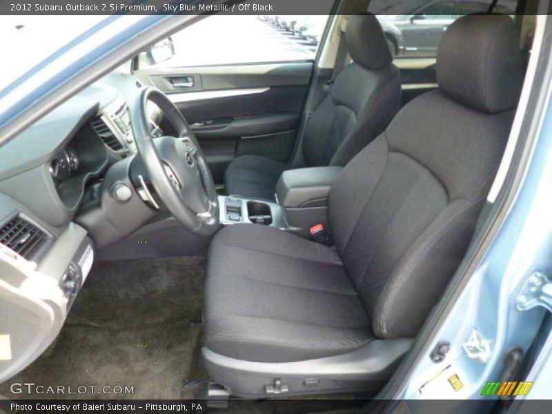 Sky Blue Metallic / Off Black 2012 Subaru Outback 2.5i Premium