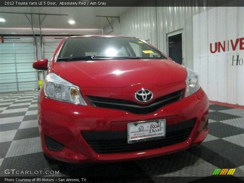 Absolutely Red / Ash Gray 2012 Toyota Yaris LE 5 Door