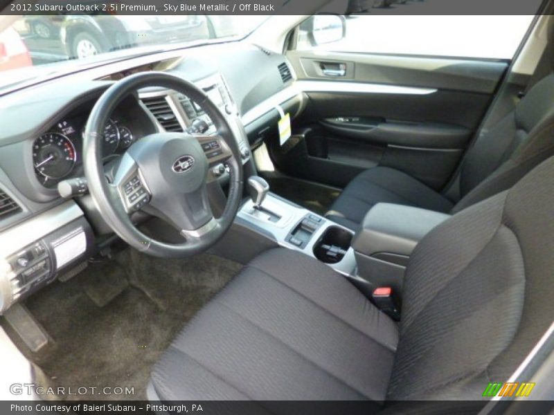 Sky Blue Metallic / Off Black 2012 Subaru Outback 2.5i Premium