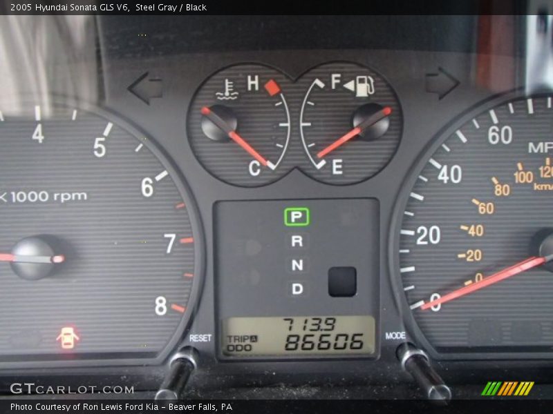 Steel Gray / Black 2005 Hyundai Sonata GLS V6