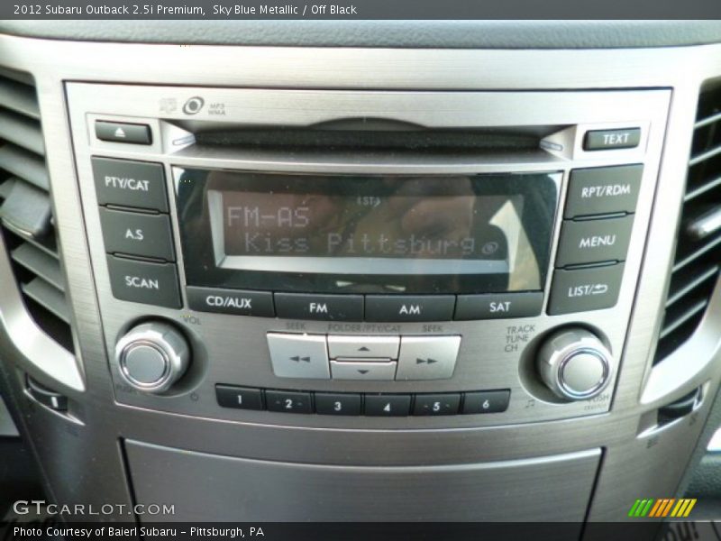 Sky Blue Metallic / Off Black 2012 Subaru Outback 2.5i Premium