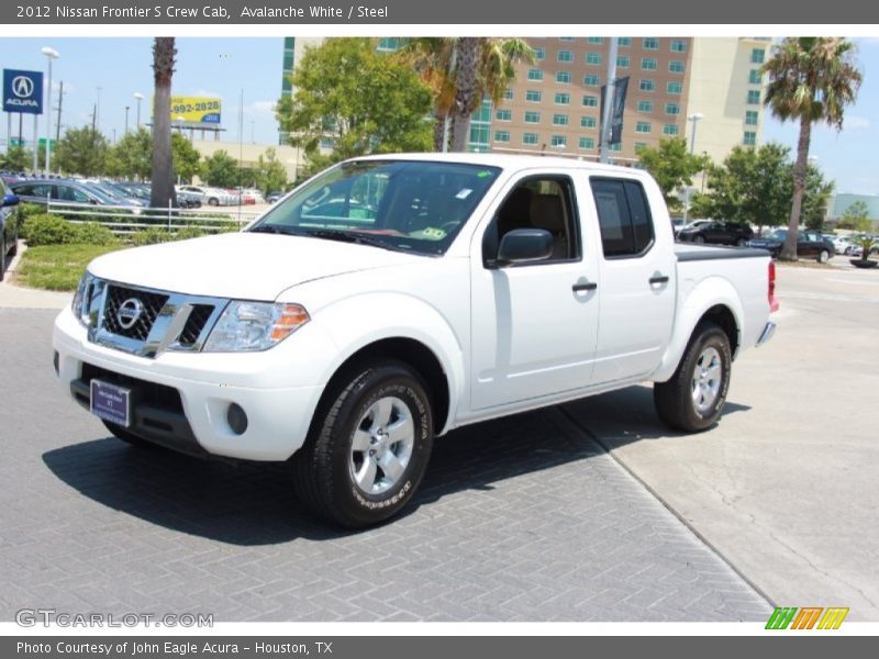Avalanche White / Steel 2012 Nissan Frontier S Crew Cab