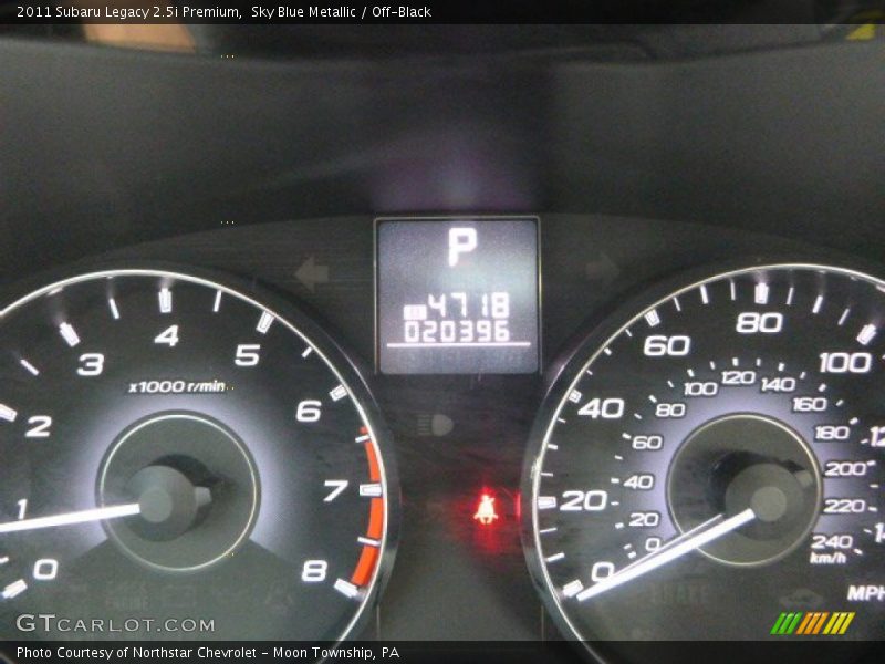 Sky Blue Metallic / Off-Black 2011 Subaru Legacy 2.5i Premium