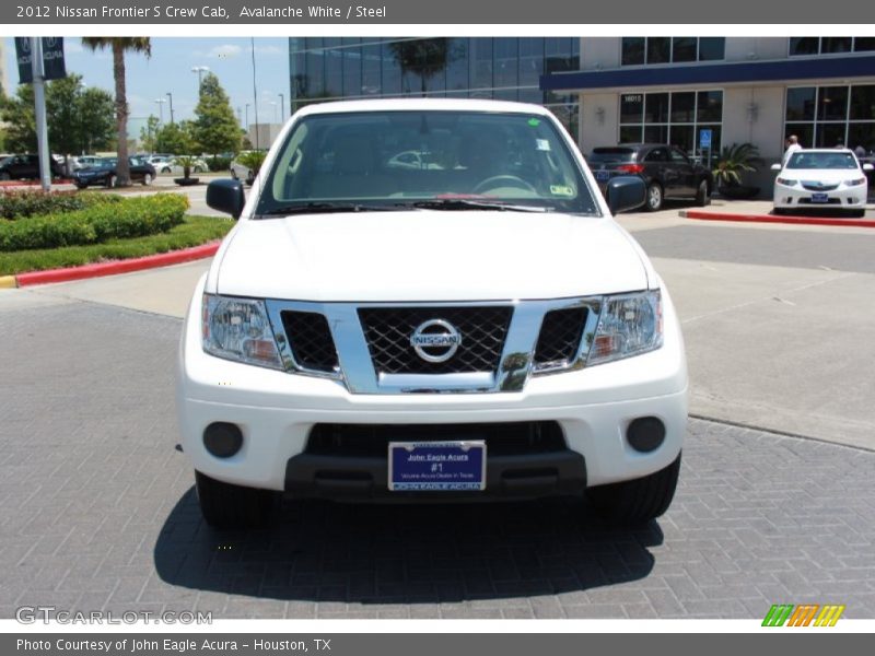 Avalanche White / Steel 2012 Nissan Frontier S Crew Cab