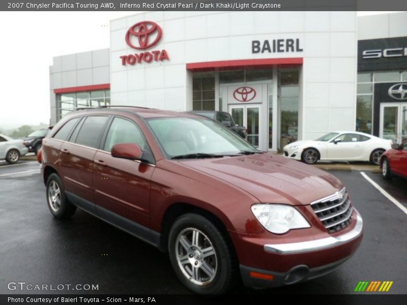 Inferno Red Crystal Pearl / Dark Khaki/Light Graystone 2007 Chrysler Pacifica Touring AWD