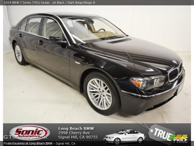 Jet Black / Dark Beige/Beige III 2004 BMW 7 Series 745Li Sedan