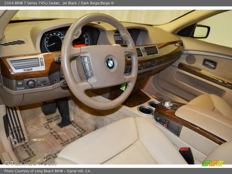 Jet Black / Dark Beige/Beige III 2004 BMW 7 Series 745Li Sedan