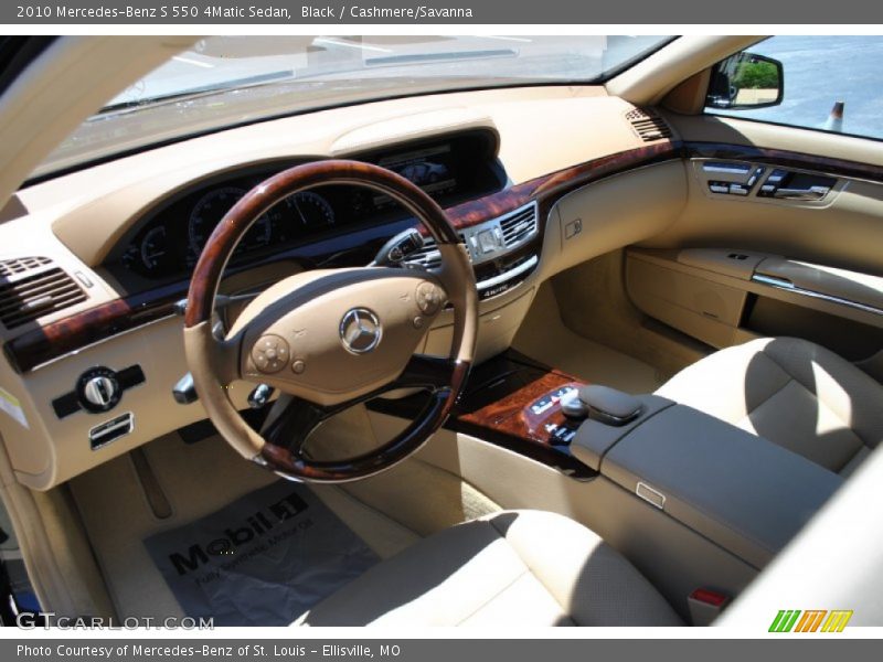 Black / Cashmere/Savanna 2010 Mercedes-Benz S 550 4Matic Sedan