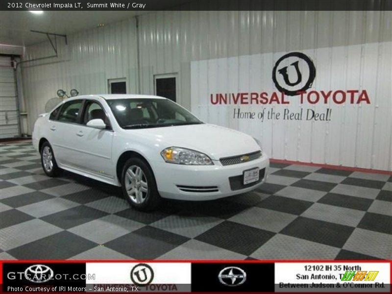 Summit White / Gray 2012 Chevrolet Impala LT