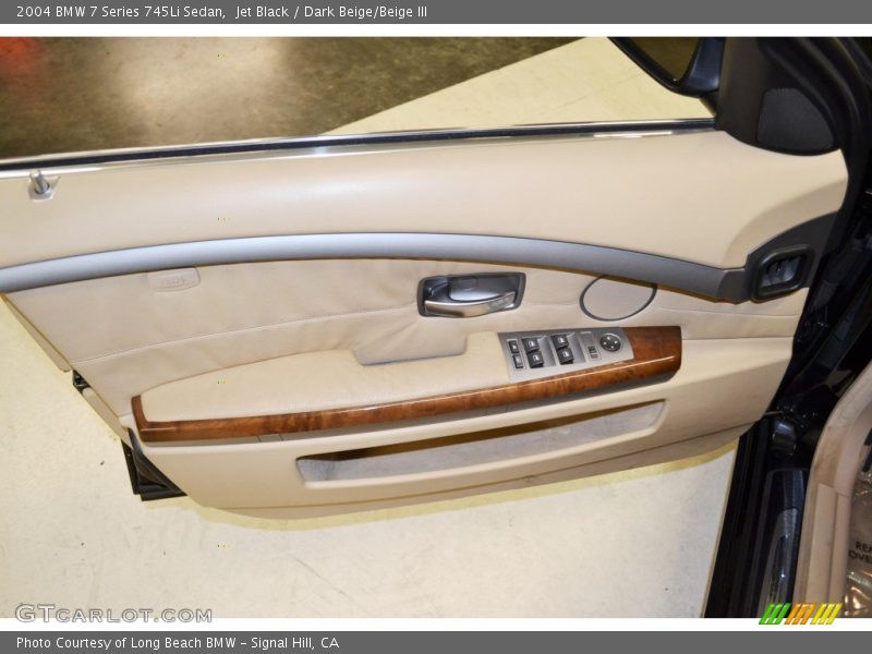 Jet Black / Dark Beige/Beige III 2004 BMW 7 Series 745Li Sedan