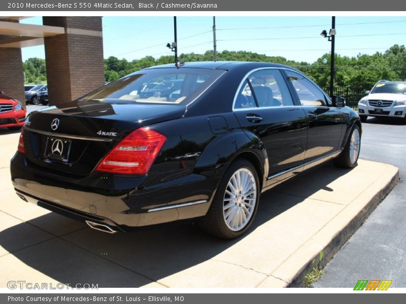 Black / Cashmere/Savanna 2010 Mercedes-Benz S 550 4Matic Sedan