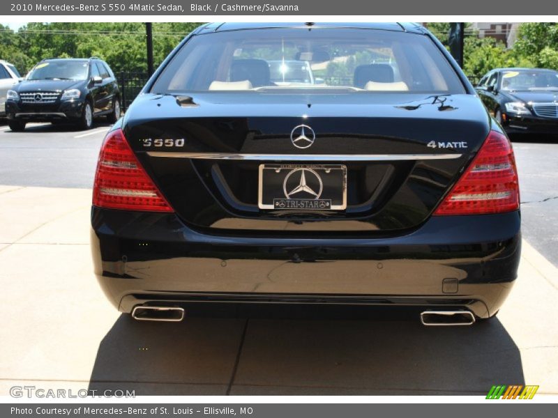 Black / Cashmere/Savanna 2010 Mercedes-Benz S 550 4Matic Sedan