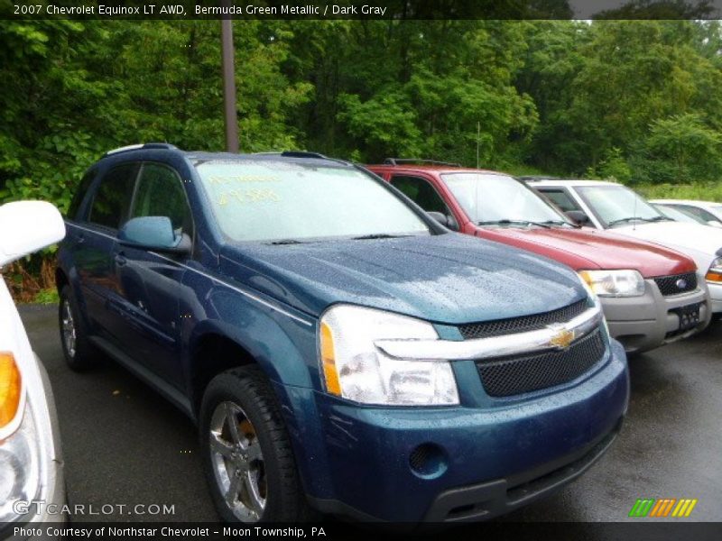 Bermuda Green Metallic / Dark Gray 2007 Chevrolet Equinox LT AWD