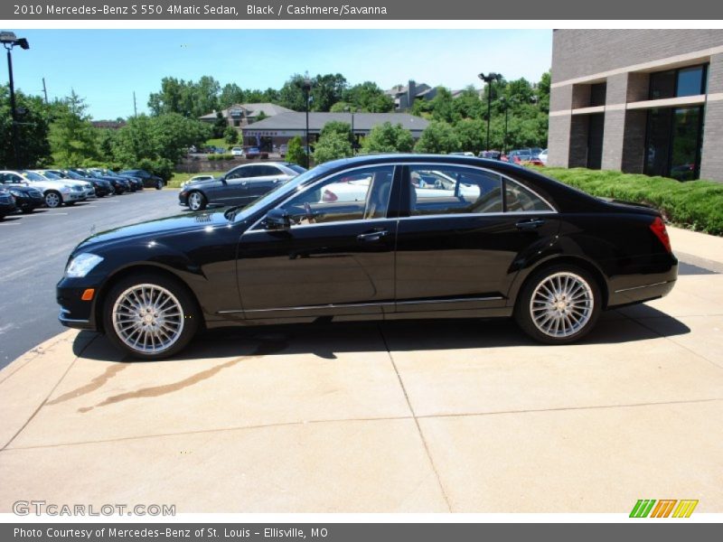Black / Cashmere/Savanna 2010 Mercedes-Benz S 550 4Matic Sedan
