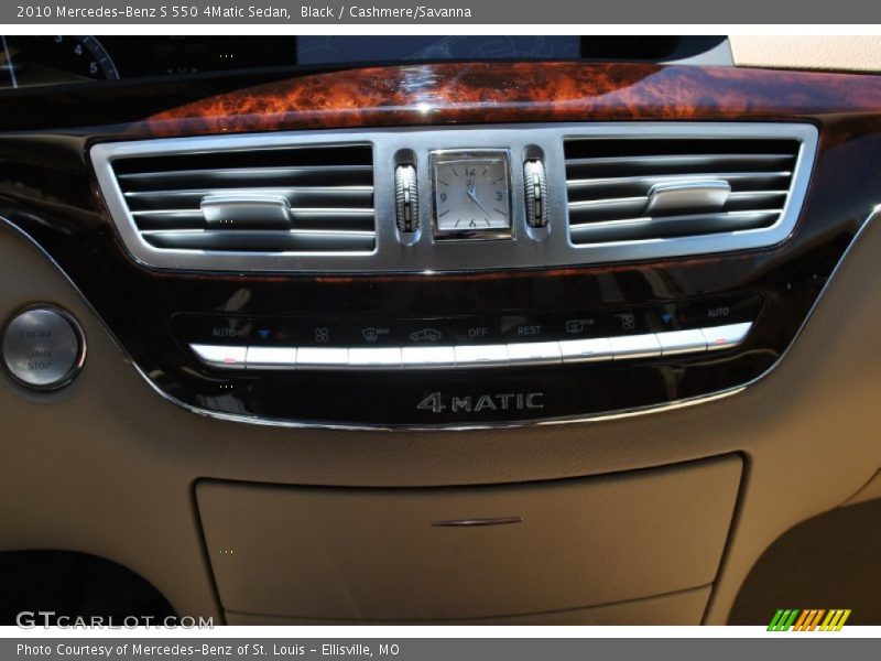 Black / Cashmere/Savanna 2010 Mercedes-Benz S 550 4Matic Sedan