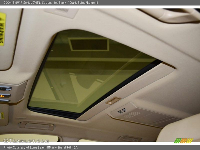 Jet Black / Dark Beige/Beige III 2004 BMW 7 Series 745Li Sedan