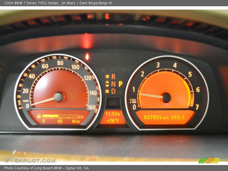 Jet Black / Dark Beige/Beige III 2004 BMW 7 Series 745Li Sedan