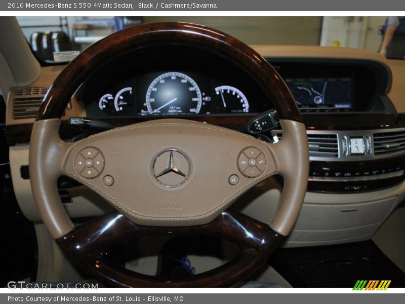 Black / Cashmere/Savanna 2010 Mercedes-Benz S 550 4Matic Sedan