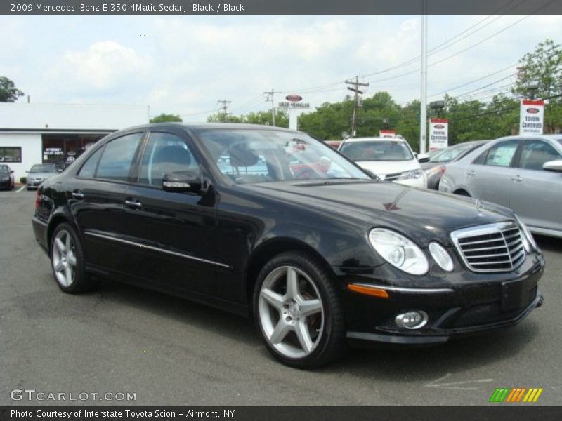 Black / Black 2009 Mercedes-Benz E 350 4Matic Sedan