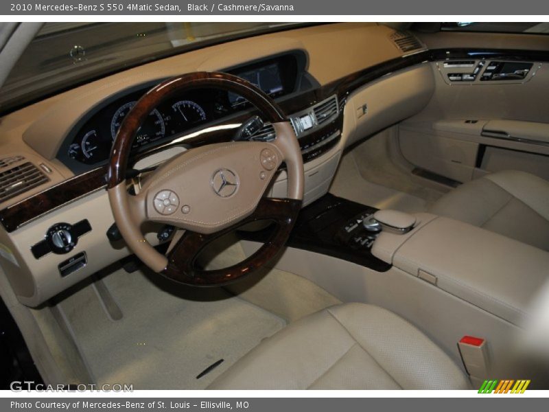 Black / Cashmere/Savanna 2010 Mercedes-Benz S 550 4Matic Sedan