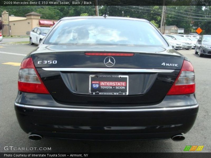 Black / Black 2009 Mercedes-Benz E 350 4Matic Sedan