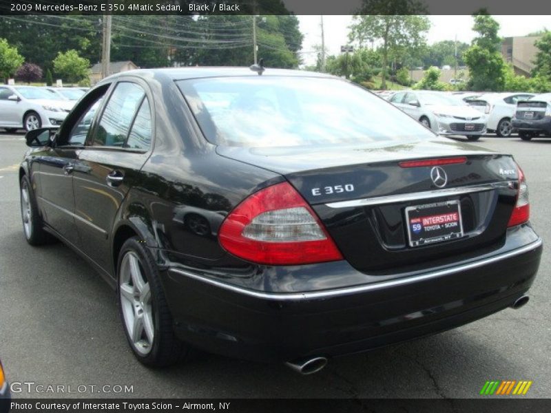 Black / Black 2009 Mercedes-Benz E 350 4Matic Sedan